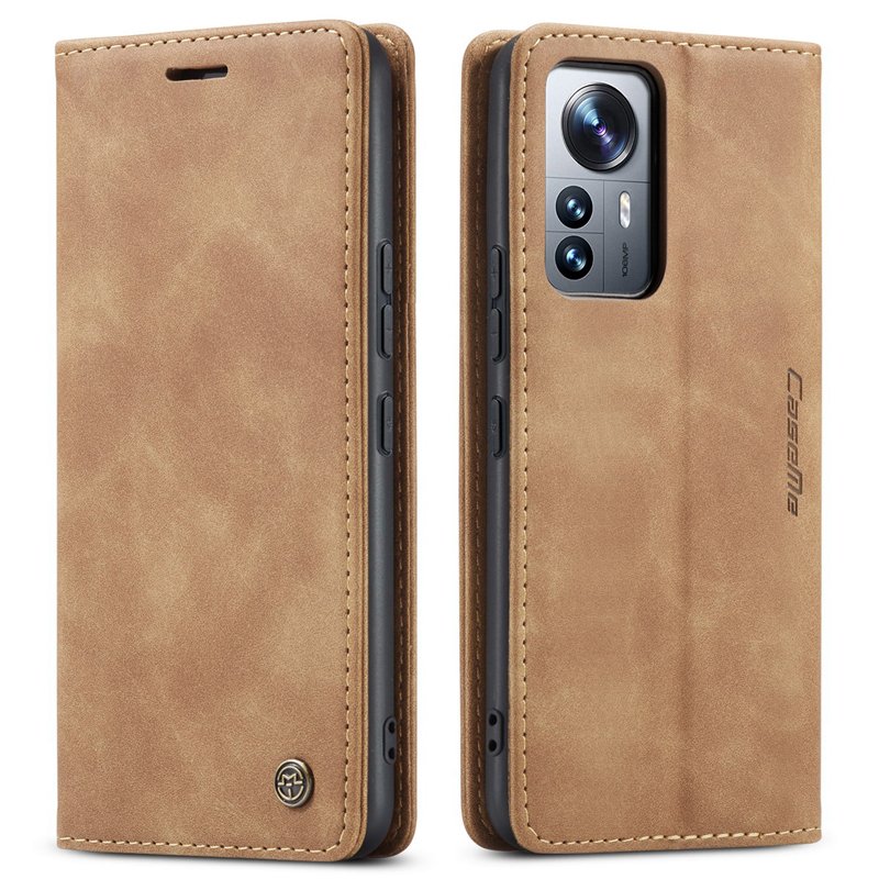 CaseMe book case leer - Xiaomi 12 Lite - licht bruin