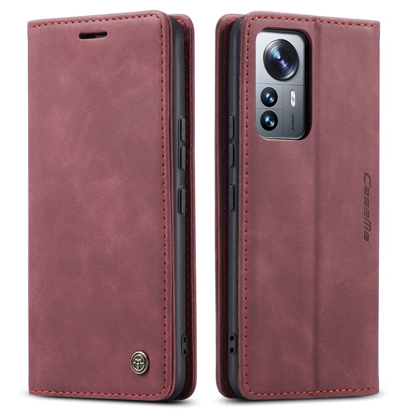 CaseMe book case leer - Xiaomi 12 Lite - rood