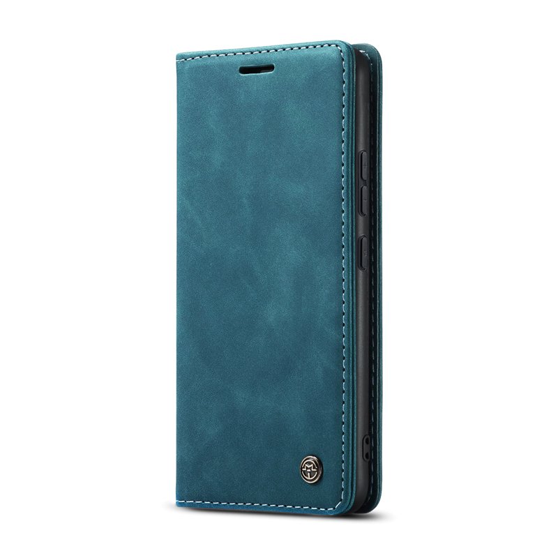 CaseMe book case leer - Xiaomi 14T - blauw
