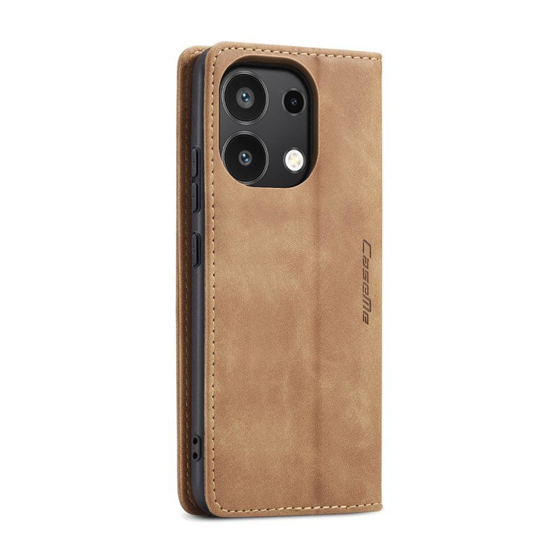 CaseMe book case leer - Xiaomi Redmi Note 13 4G - licht bruin