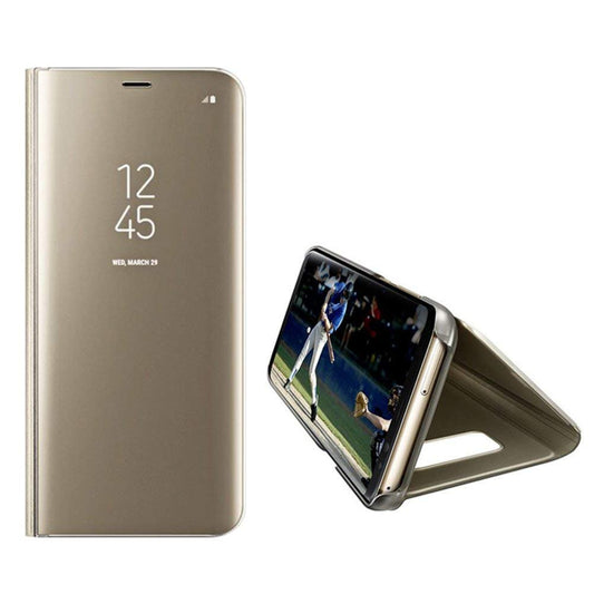 Clear View cover Samsung Galaxy A20e goud