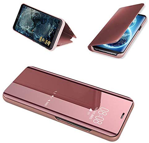 Clear View cover Samsung Galaxy A71 rose goud