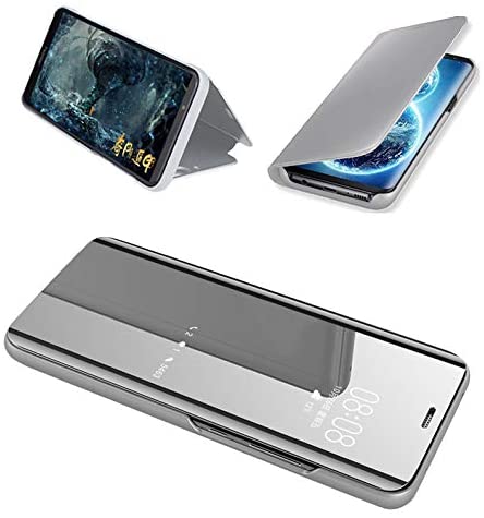 Clear View cover Samsung Galaxy A71 grijs/zilver