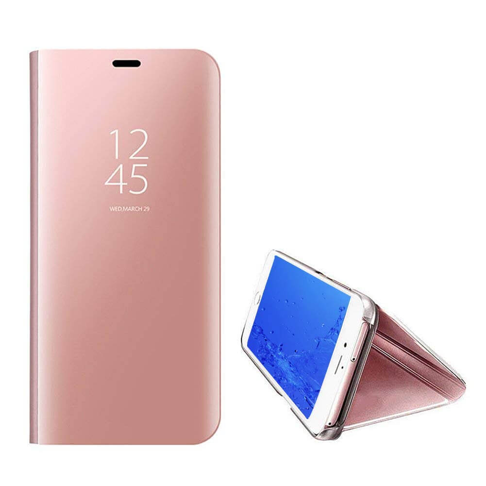 Clear View cover Samsung Galaxy A9 (2018) rose goud