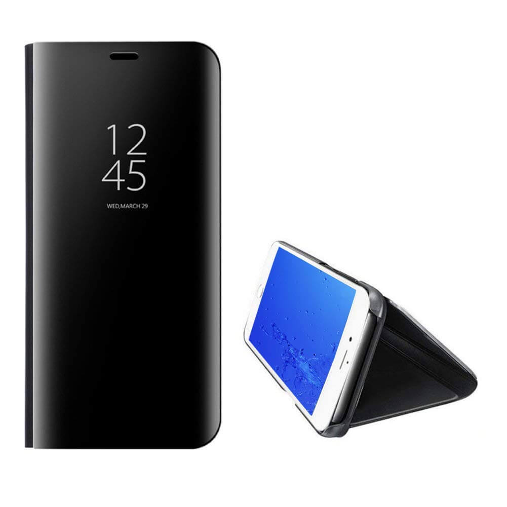 Clear View cover Samsung Galaxy J4+ zwart