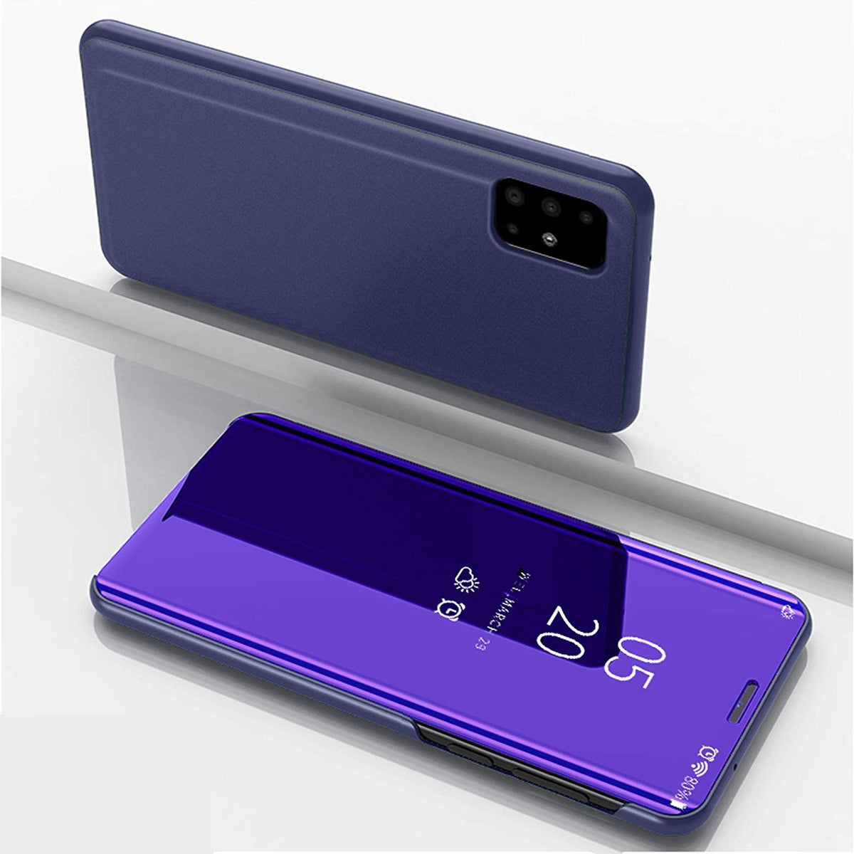 Clear View cover Samsung Galaxy M21 paars