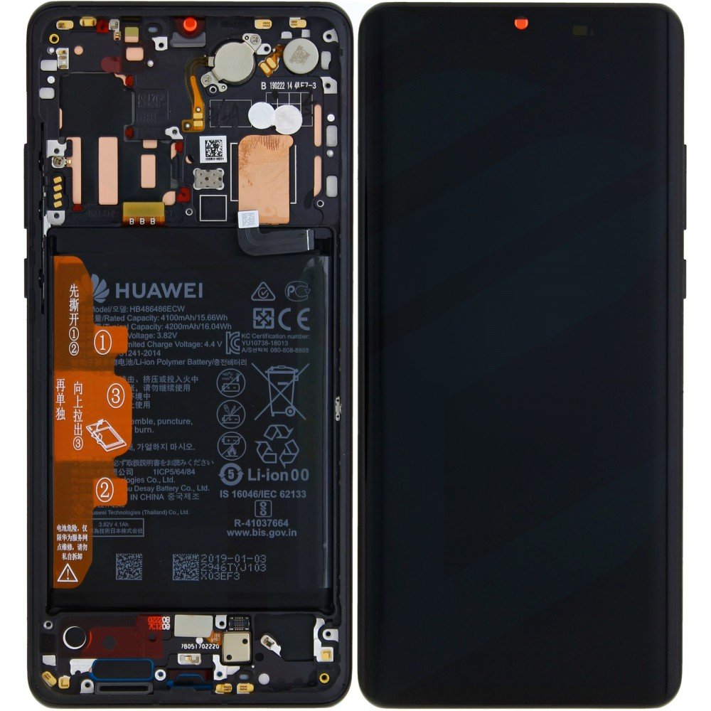 Display module Huawei P30 Pro zwart (Service Pack)