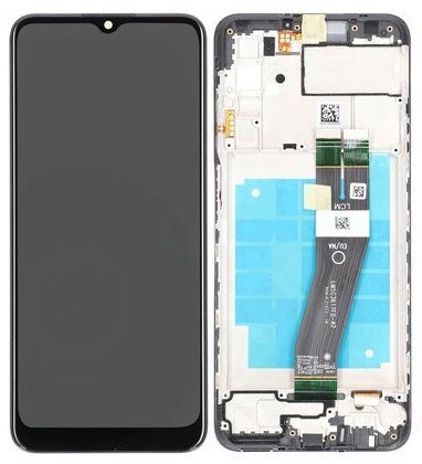 Display module Samsung Galaxy A03s zwart (Service Pack)
