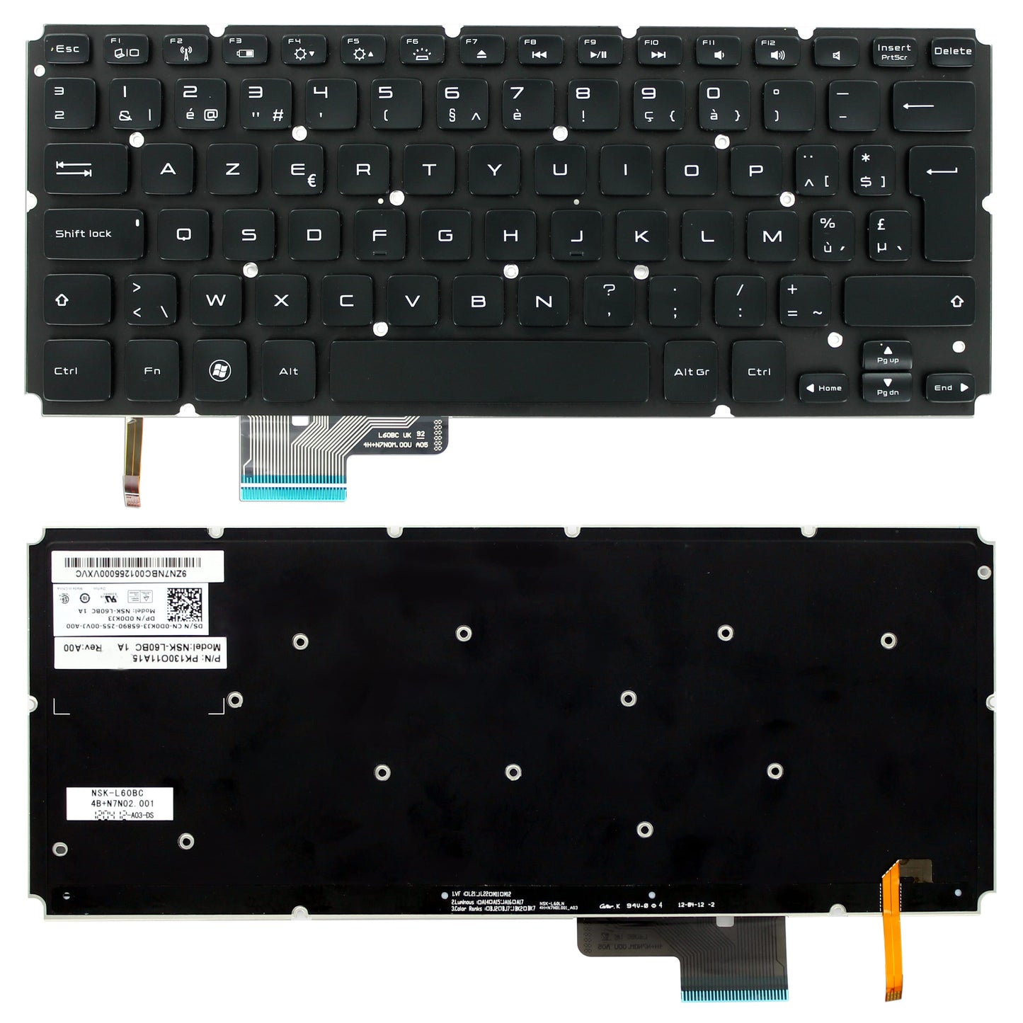 Dell Laptop Toetsenbord Azerty BE + Backlight