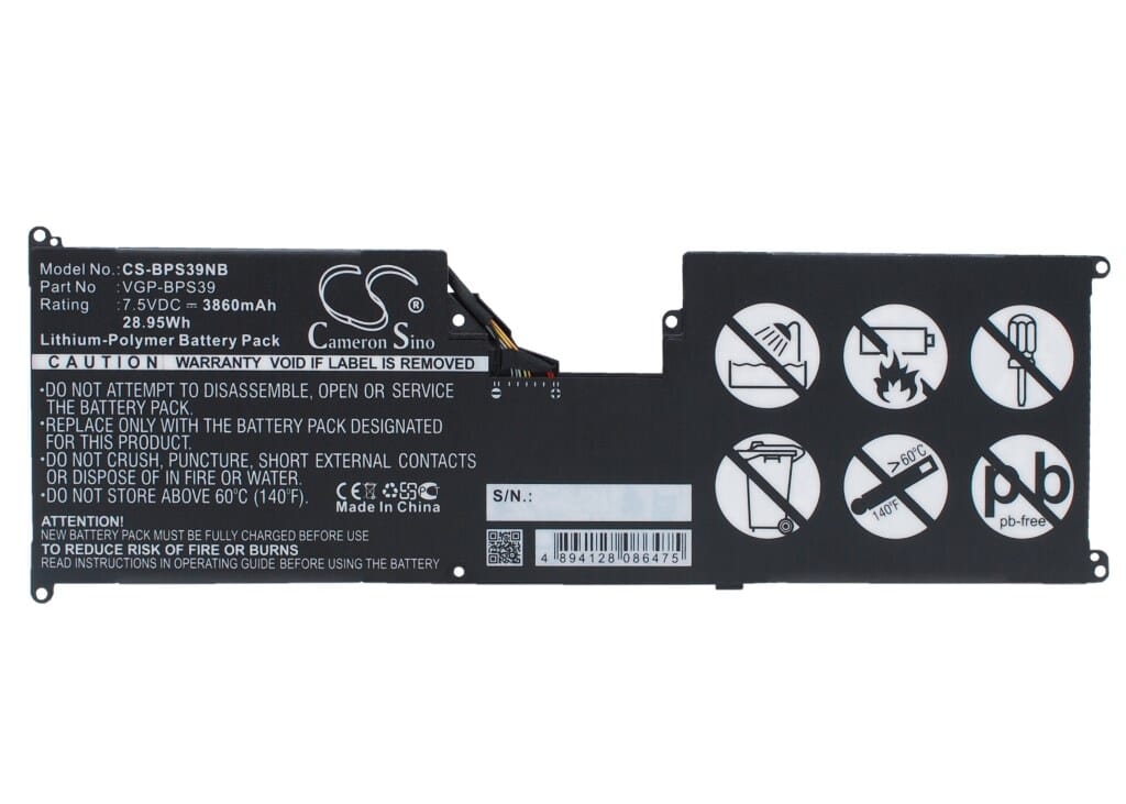 Batterie d'ordinateur portable 3860mAh