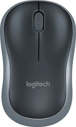 Logitech M185 Kabellose Optische Maus – Schwarz/Grau