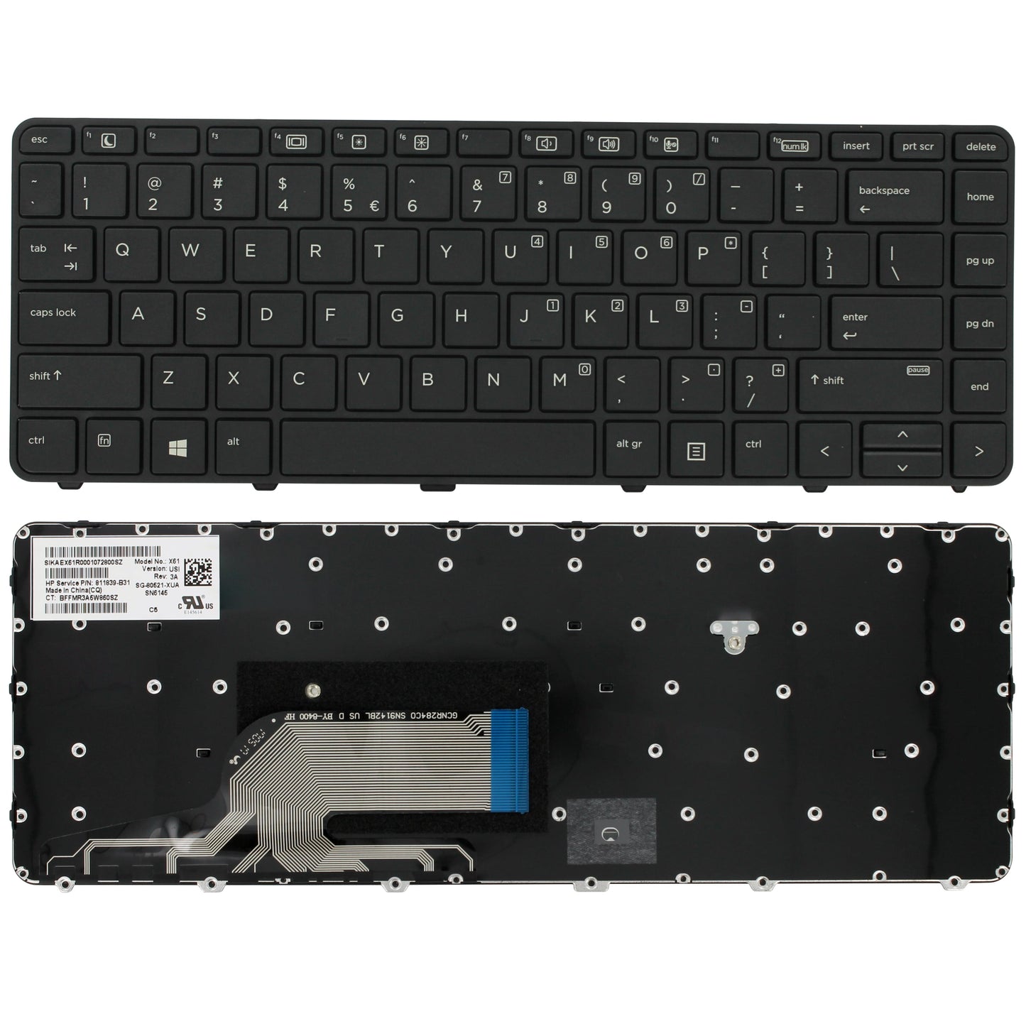 HP Laptop Tastatur Qwerty US