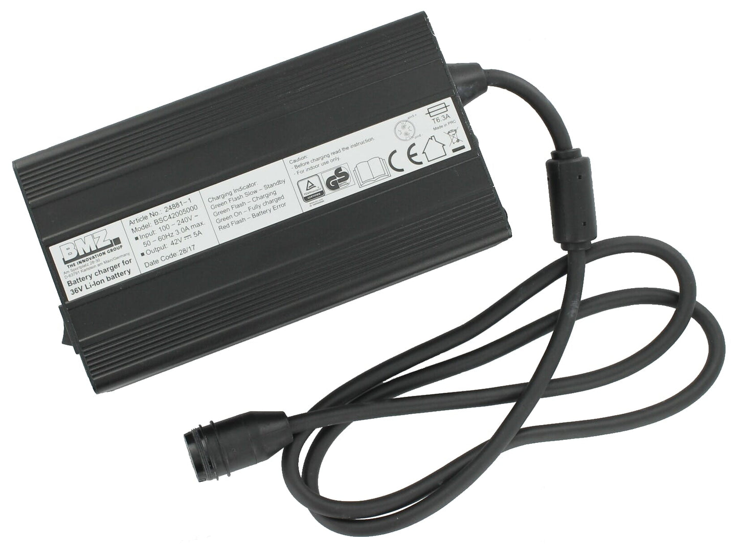 Chargeur BMZ Li-Ion 42V 5A prise Rosenberger