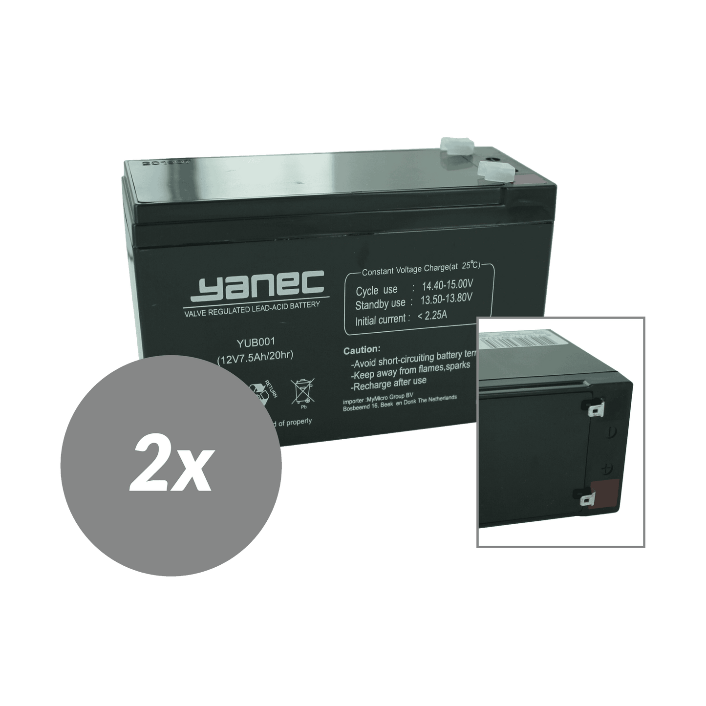 Yanec UPS Batterie de remplacement RBC48 (câbles non inclus)