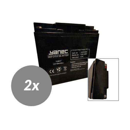 Yanec Gel Akku 12V 18Ah Ersatz-Set (exkl. Kabel)