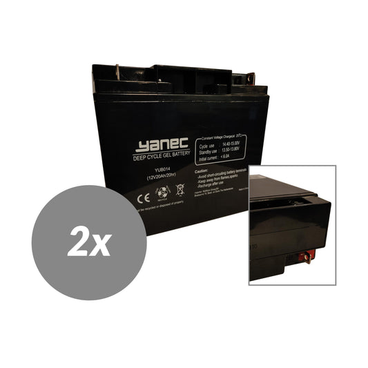 Yanec Gel-Akku 12V 20Ah Ersatzset (exkl. Kabel)