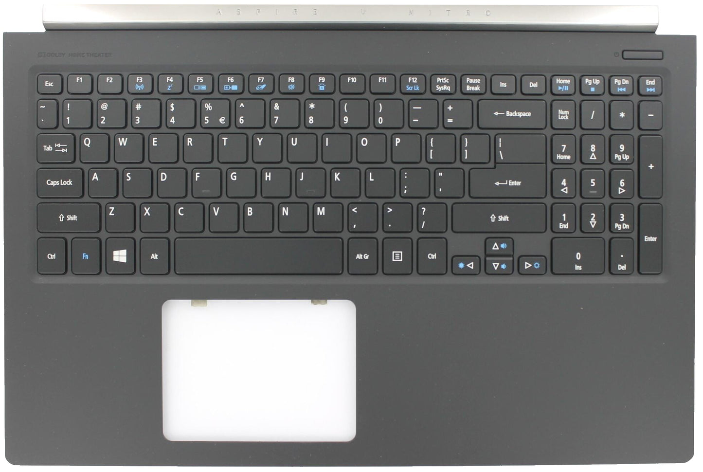 Acer Laptop Tastatur Qwerty US + Top Cover, beleuchtet