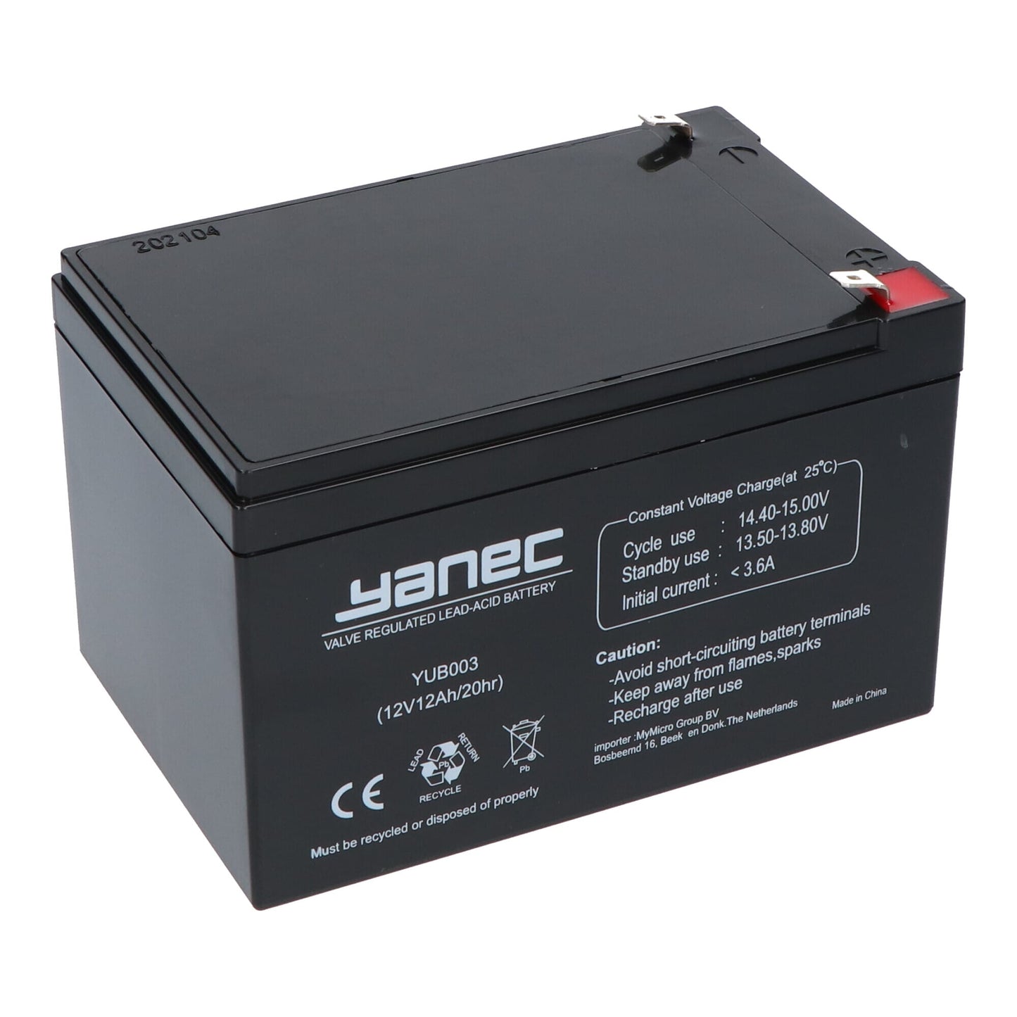 Batterie au plomb Yanec 12V 12Ah