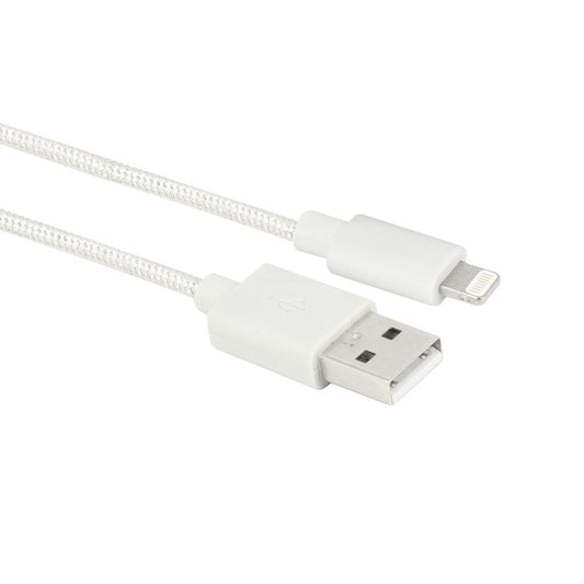 ACT USB-A-auf-Lightning-Lade- und Datenkabel 1m Nylon - weiß