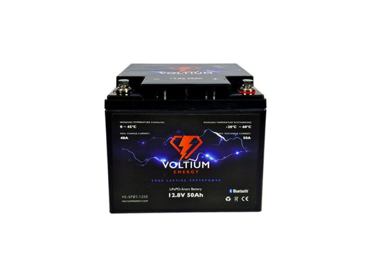 Voltium Energy LiFePO4 Akku 12,8V - 50Ah Bluetooth