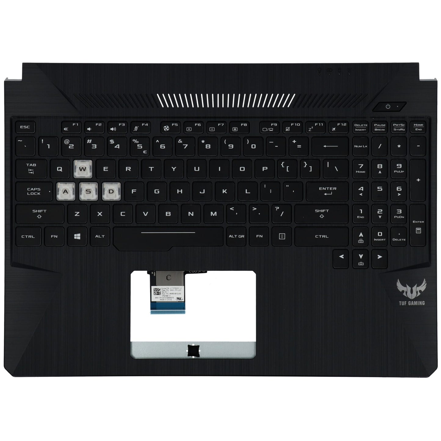 Asus Ordinateur Portable Clavier Qwerty US + Capot Supérieur, Rétroéclairé