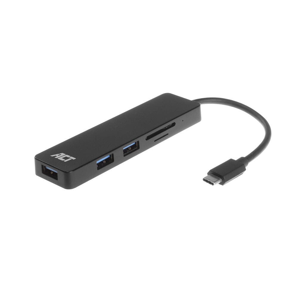 ACT USB-C Hub 3.0, 3 Ports, USB-A, Kartenleser