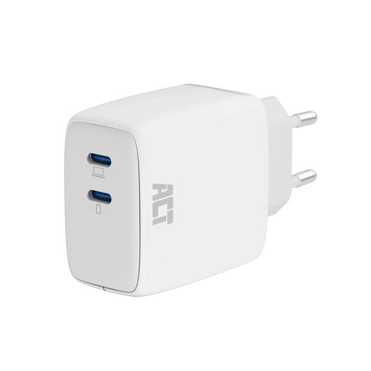 ACT USB-C Ladegerät 65W 2-Port PD PPS und GaNFast