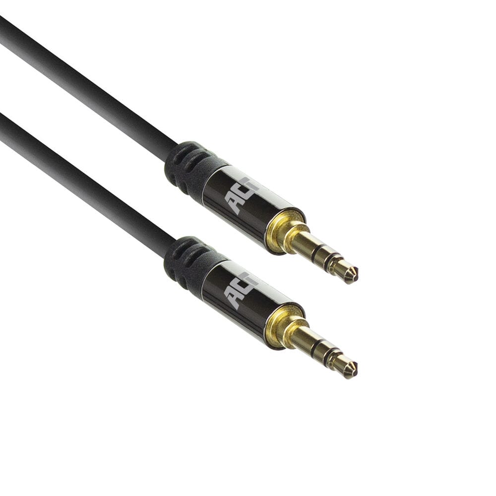 ACT 5 meter HQ stereo audio 3,5 mm jack male - male, Zip Bag