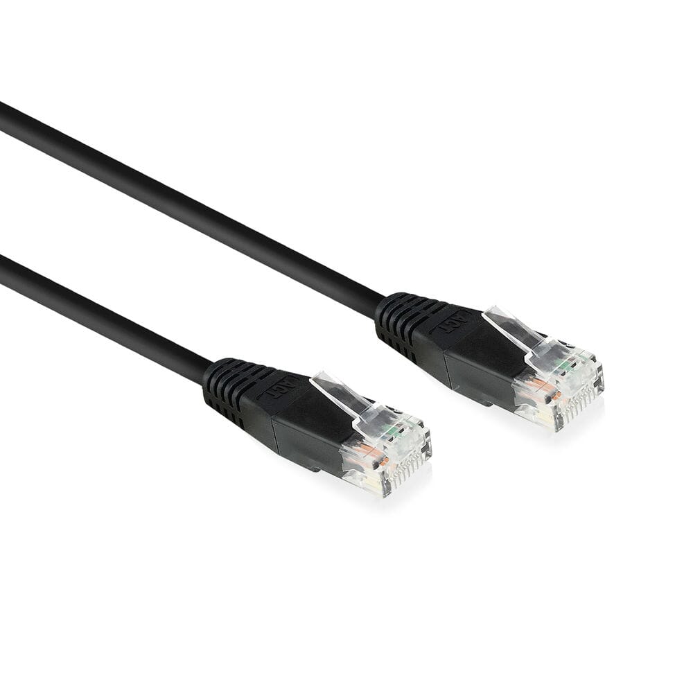 ACT Zwart 2,0 meter U/UTP CAT6 patchkabel met RJ45 Zip Bag