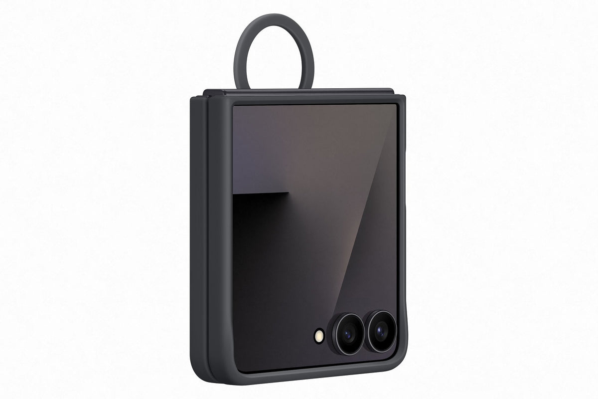 EF-PF766TBE Samsung Silicone Cover met Ring Galaxy Z Flip 7 Zwart
