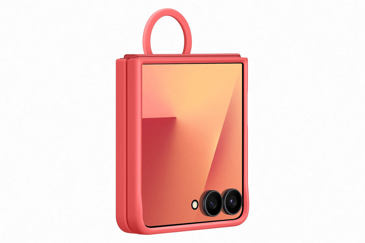 EF-PF766TRE Samsung Silicone Cover met Ring Galaxy Z Flip 7 Rood