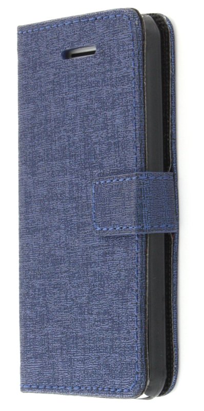 Wallet case fabric Apple iPhone 5C blauw