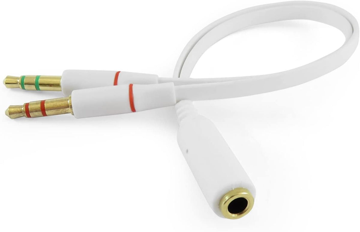 3,5mm female naar 2x male hoofdtelefoon en headset microfoon Y splitter audioadapter