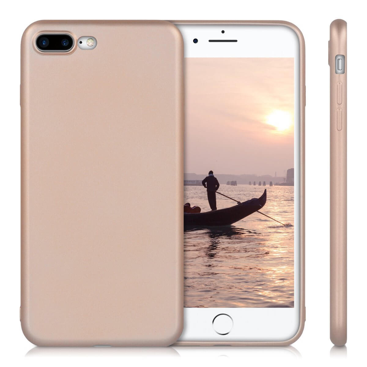 Flexibel soft hoesje Apple iPhone 8 Plus rose goud