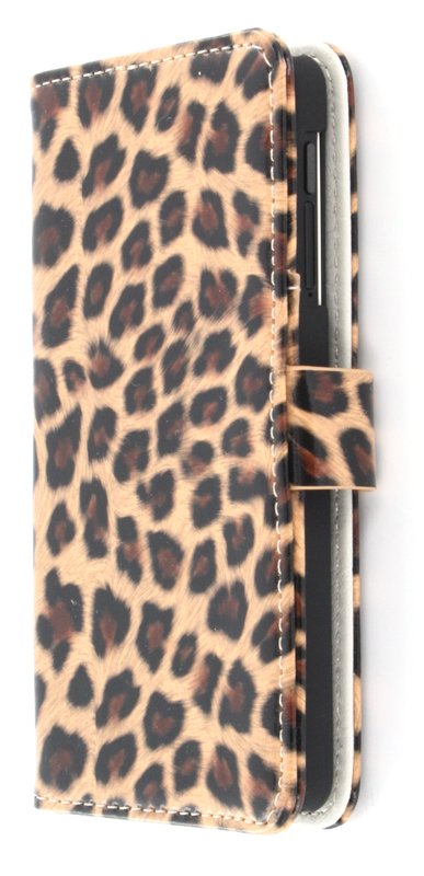 Wallet case panter print LG Nexus 5 bruin