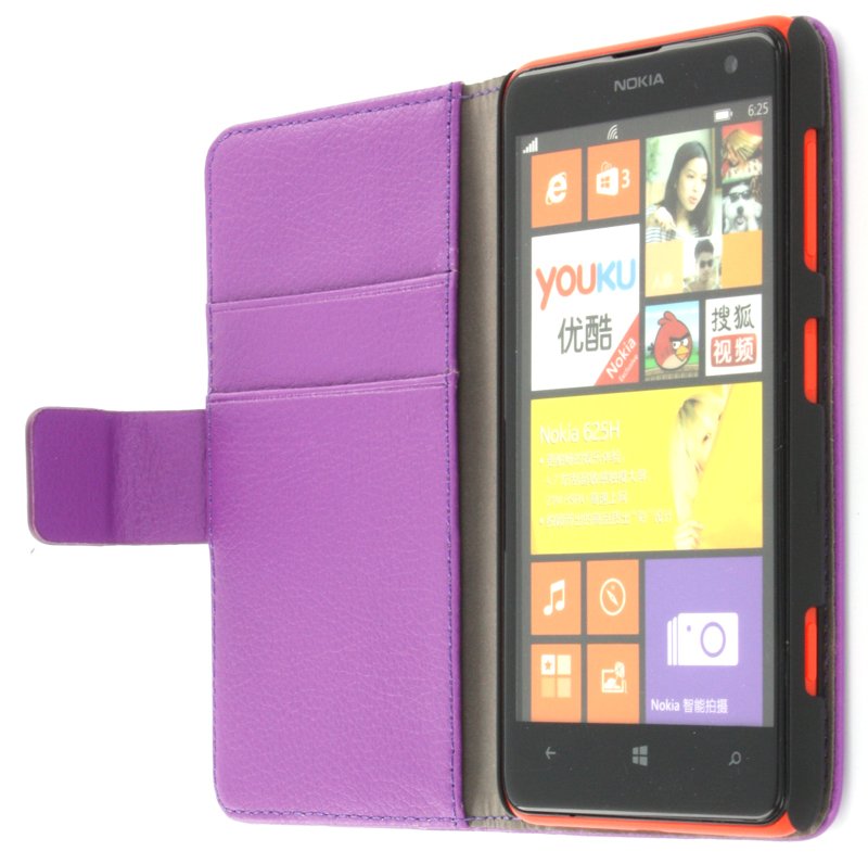 Flip case met stand Nokia Lumia 625 paars