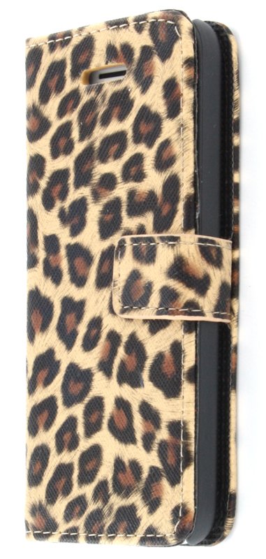 Wallet case tijgerprint Apple iPhone 5C bruin