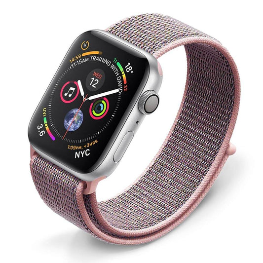 Geweven sport bandje voor Apple Watch (series 1/2/3/4/5/SE/6 - 44/42mm) roze
