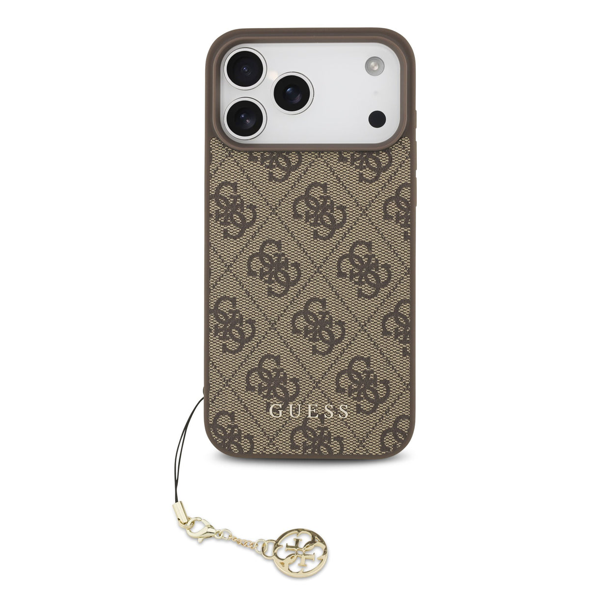 Guess 4G Charm MagSafe Case iPhone 17 Pro Max/18 Pro Max Tone on Tone Bruin