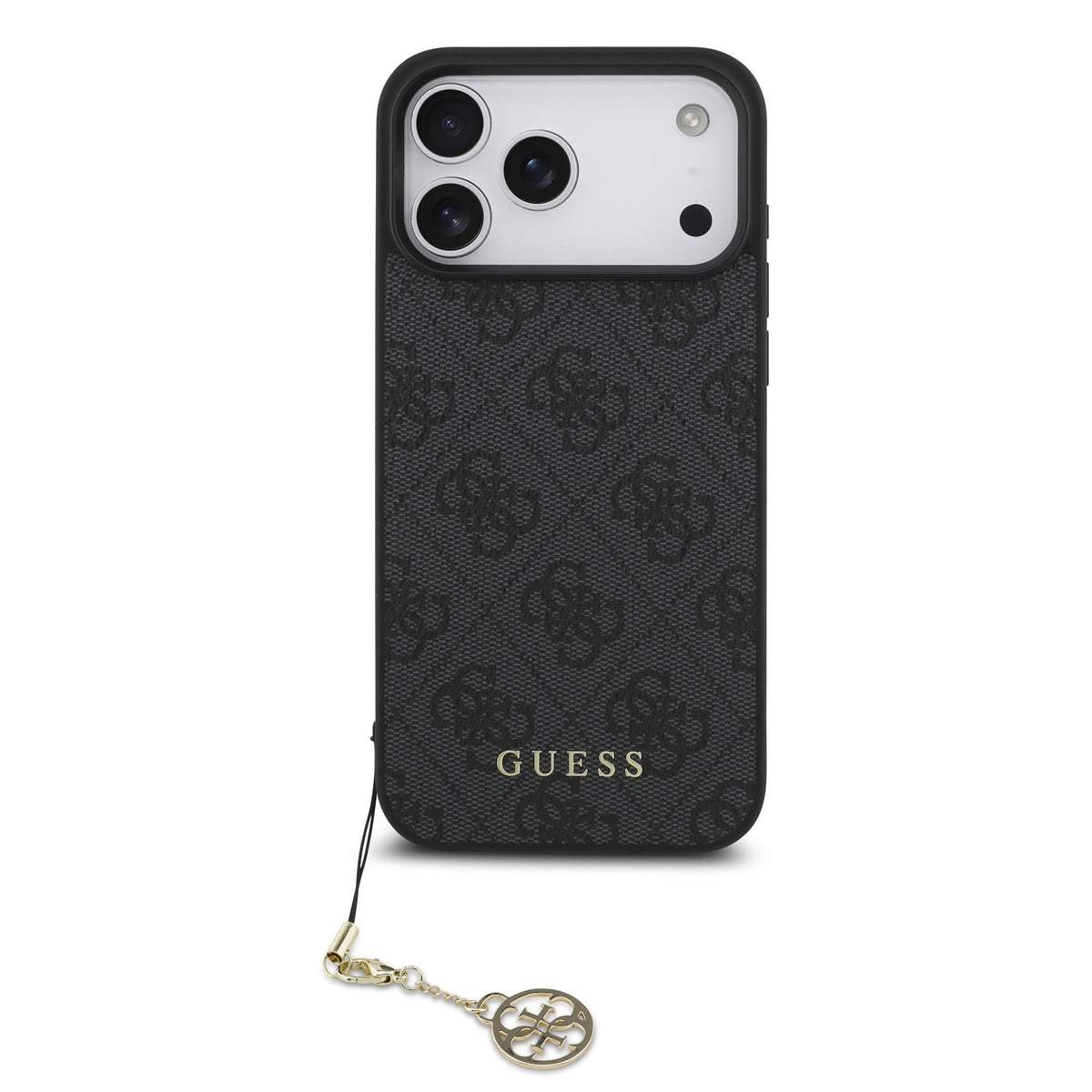 Guess 4G Charm MagSafe Case iPhone 17 Pro Max/18 Pro Max Tone on Tone Grijs