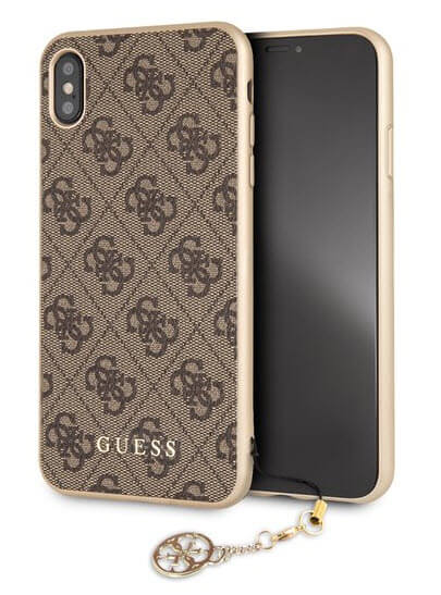Guess Charms Hard Case 4G iPhone XS Max bruin GUHCI65GF4GBR