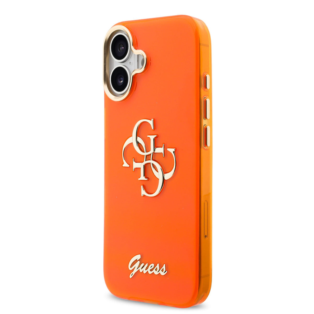 Guess IML 4G Script Metal Logo Case iPhone 17 Oranje