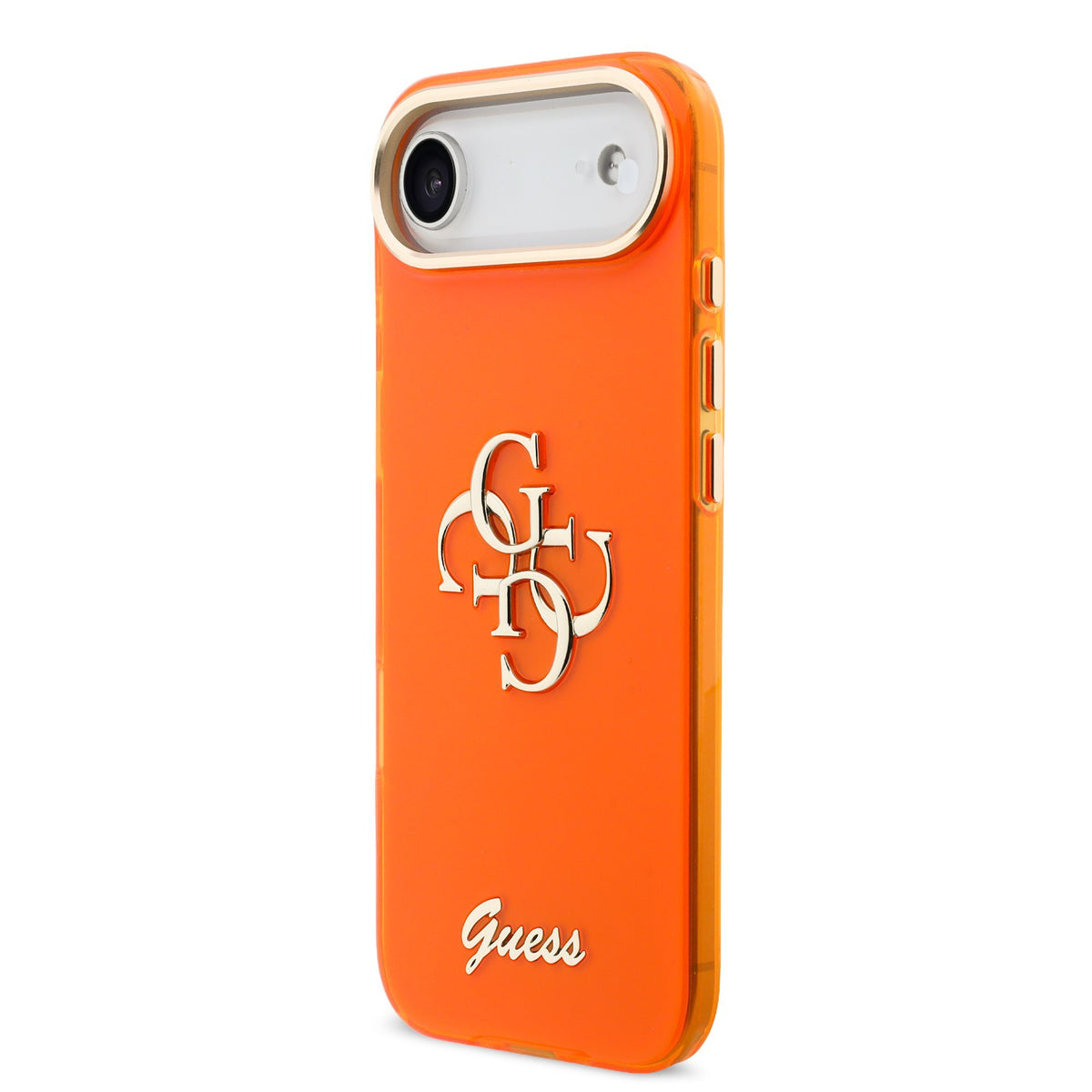 Guess IML 4G Script Metal Logo Case iPhone 17 Air Oranje