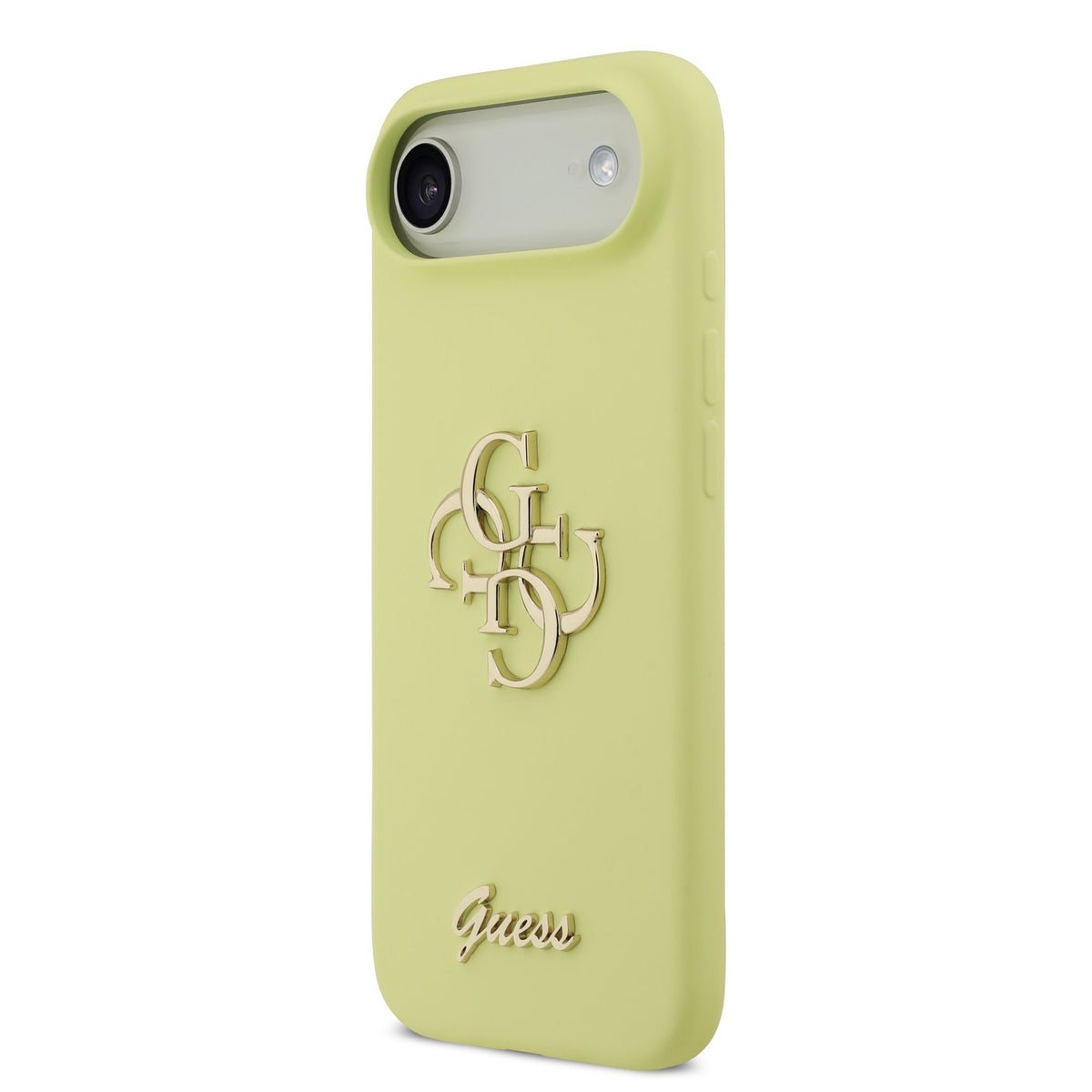 Guess Liquid Silicone 4G Metal Logo Case iPhone 17 Air Geel