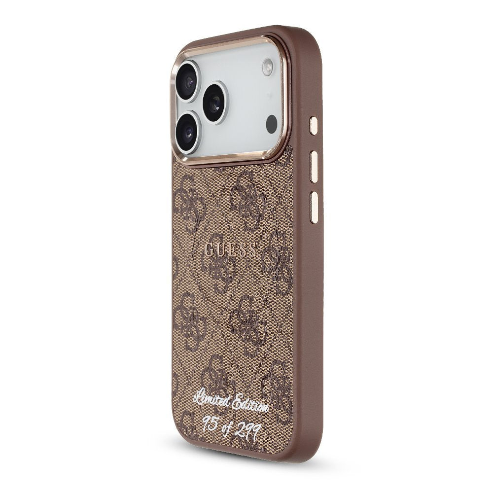 Guess PU 4G MagSafe Strap Limited Edition of 299 Case iPhone 17 Pro/18 Pro Bruin