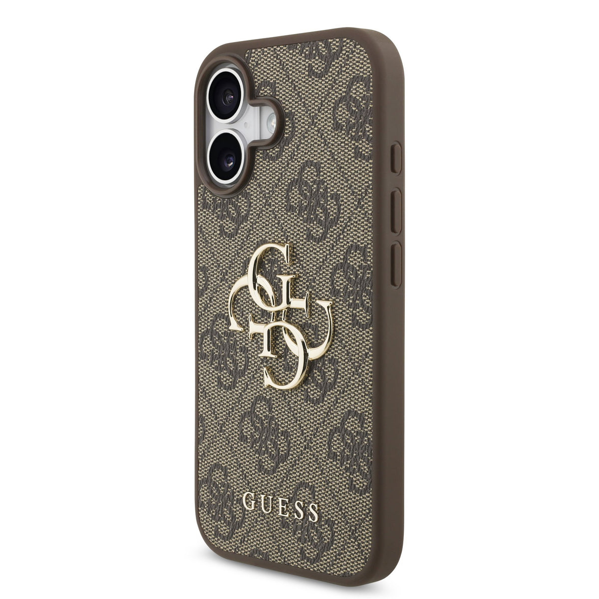 Guess PU 4G Metal Logo Case iPhone 17 Bruin