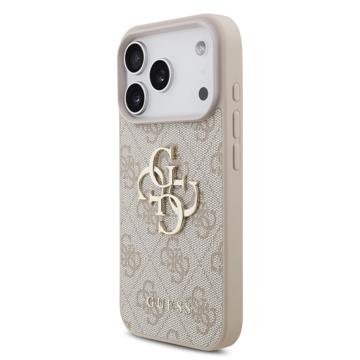 Guess PU 4G Metal Logo Case iPhone 17 Pro/18 Pro Roze