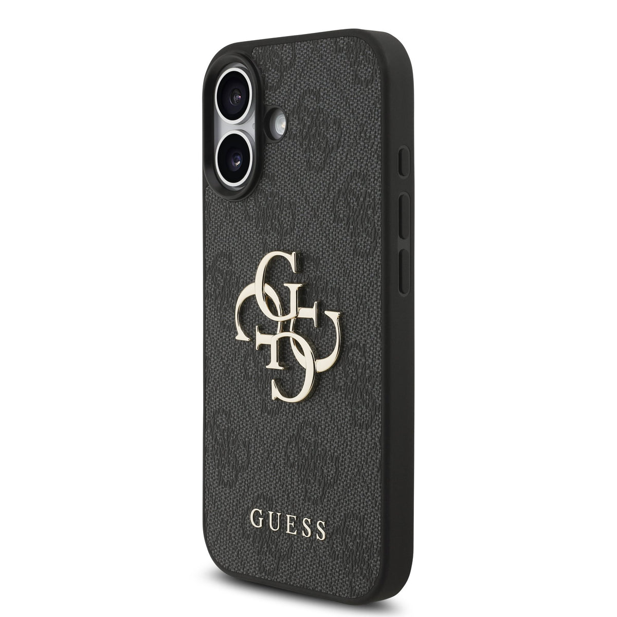 Guess PU 4G Metal Logo Strap Case iPhone 17 Zwart