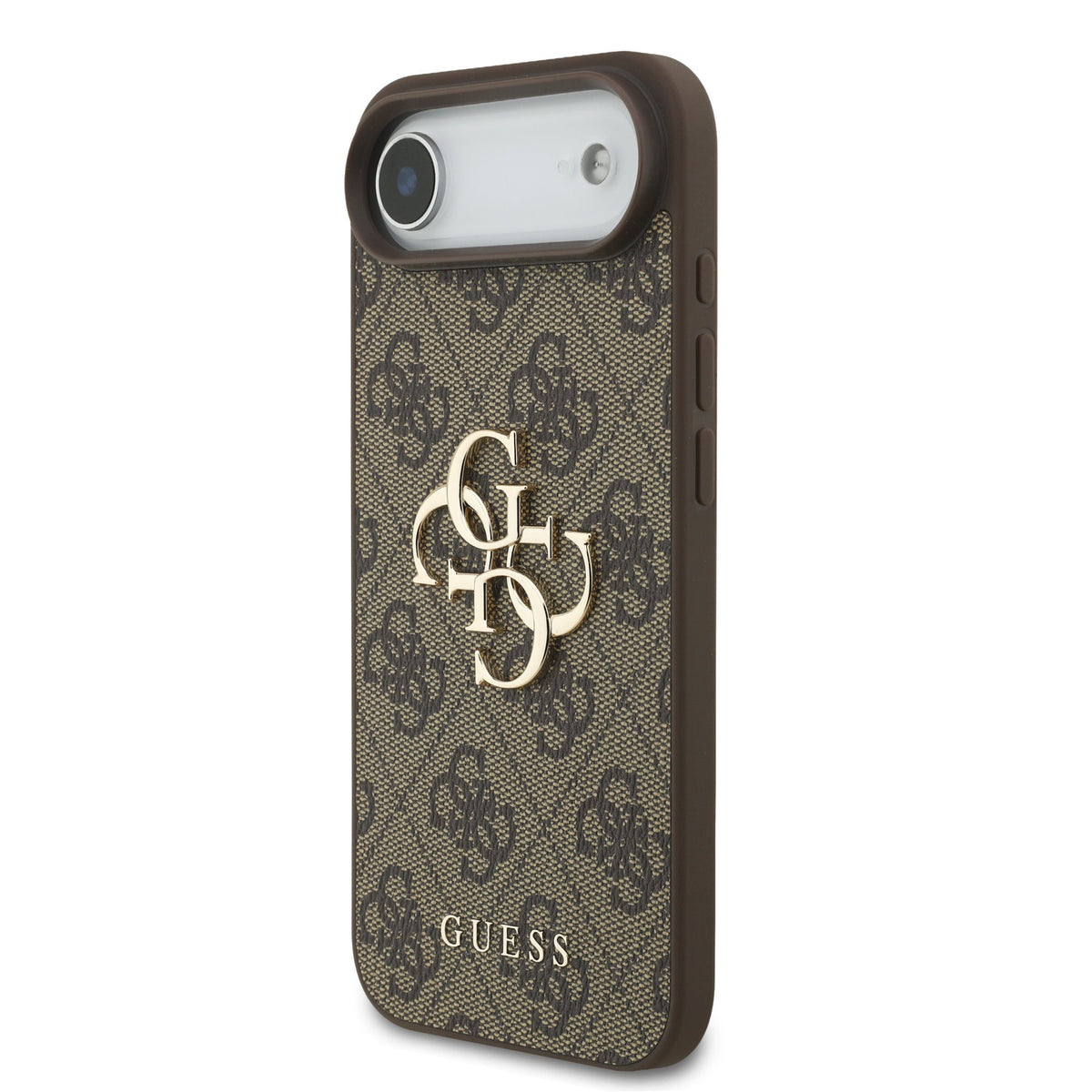 Guess PU 4G Metal Logo Strap Case iPhone 17 Air Bruin