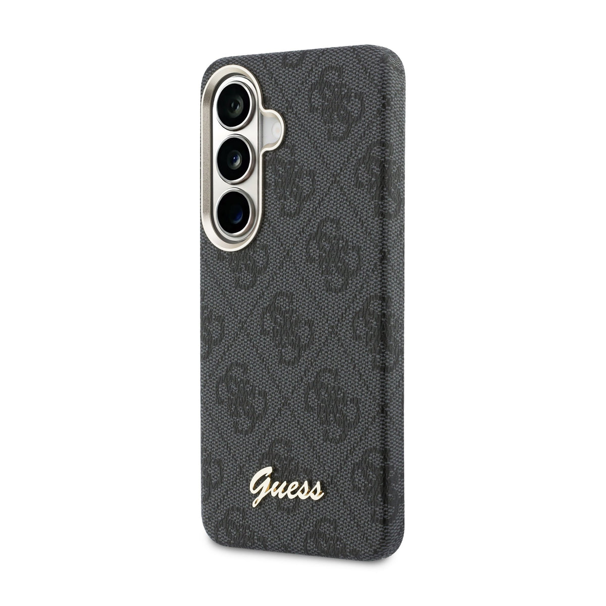 Guess PU 4G Script Metal Logo Magnetic Case Samsung Galaxy S26 Zwart